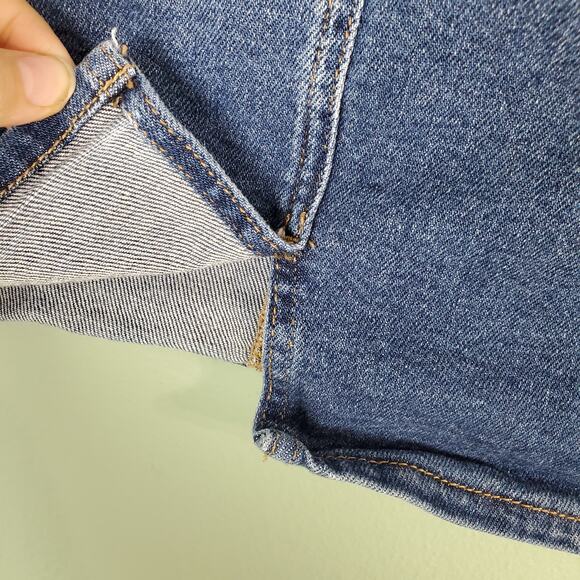 American Eagle Distressed Mom Jean Stretch Skirt Size 10 - Picture 7 of 9